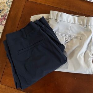 Men's Navy and khaki golf shorts 2 pair
